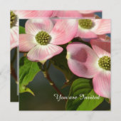 Invitation Fleurs de Dogwood Rose Anniversaire (Devant / Derrière)
