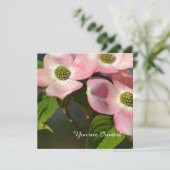 Invitation Fleurs de Dogwood Rose Anniversaire (Debout devant)