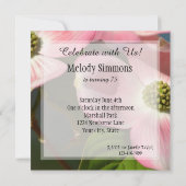 Invitation Fleurs de Dogwood Rose Anniversaire (Dos)