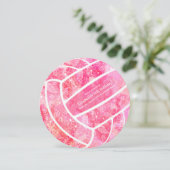 Invitation Fleurs de Doodles paislies volleyball rose (Debout devant)