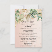 Invitation Fleurs de douche nuptiale Min rose clair (Devant)