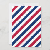 Invitation Fleurs de drapeau bleu blanc rouge 4 juillet (Dos)