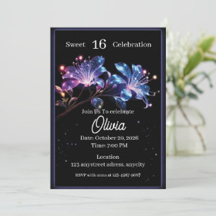 Invitation Fleurs de Fantaisie Lueur Céleste