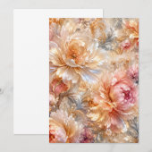 Invitation Fleurs de Fantaisie Luxueuses (Devant / Derrière)
