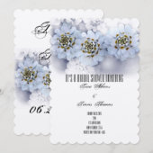 Invitation Fleurs de Fête de Fiançailles Famille Amis Invités (Devant / Derrière)