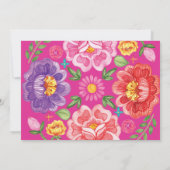 Invitation Fleurs de fêtes mexicaines 3e Filles Photo d'anniv (Dos)