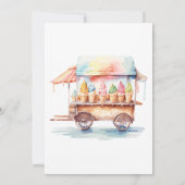 Invitation Fleurs de feuilles de palmier Crèmes glacées Anniv (Dos)