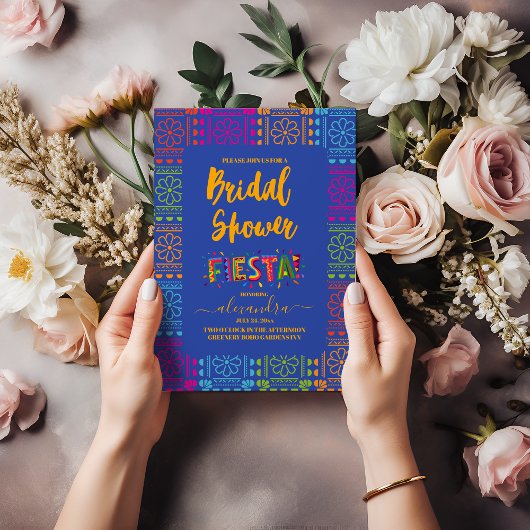 Invitation Fleurs de fleur de Fête des mariées florale mexica
