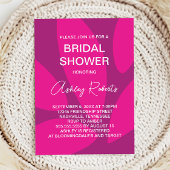 Invitation Fleurs de Fleur Mod Botanique Fuchsia Baby Shower