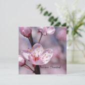 Invitation Fleurs de fleurs de cerisier Anniversaire (Debout devant)
