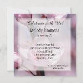 Invitation Fleurs de fleurs de cerisier Anniversaire (Dos)