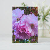 Invitation Fleurs de fleurs de cerisier rose (Debout devant)