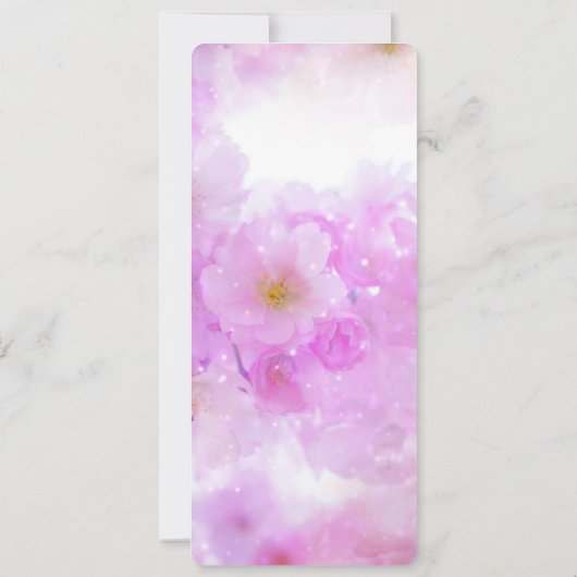 Invitation Fleurs de fleurs de cerisier rose (Dos)