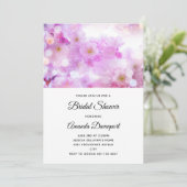Invitation Fleurs de fleurs de cerisier rose Fête des mariées (Debout devant)