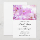 Invitation Fleurs de fleurs de cerisier rose Fête des mariées (Devant / Derrière)