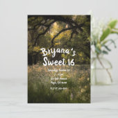 Invitation Fleurs de forêt enchantée florale rustique Douze a (Debout devant)