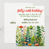 Invitation Fleurs de forêt fantaisistes modifiables (Devant / Derrière)