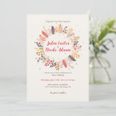 Invitation Fleurs de forêt sauvage Mariage de feuillage de ch (Debout devant)