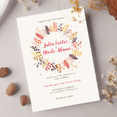 Invitation Fleurs de forêt sauvage Mariage de feuillage de ch