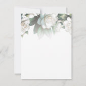 Invitation Fleurs de Gardenia Blanche Elégant Mariage Floral  (Dos)