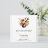 Invitation Fleurs de Gland Rustique | Dîner de Thanksgiving (Debout devant)