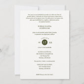 Invitation Fleurs de glycine de l'effet Arc fantaisie Quincea (Dos)