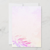 Invitation Fleurs de gouache magenta Fleur botanique Mariage (Dos)