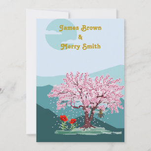 Invitation Fleurs de graines de pavot Sakura Bee Mariage