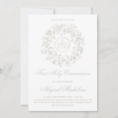 Invitation fleurs de Gypsophile baptême de communauté (Devant)