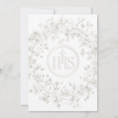 Invitation fleurs de Gypsophile baptême de communauté (Dos)