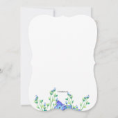 Invitation Fleurs de Jardin Bleu (Dos)
