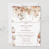 Invitation Fleurs de jardin boho rustiques Mariage QR Code In (Devant)