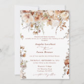 Invitation Fleurs de jardin boho rustiques Mariage QR Code In (Devant)