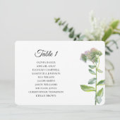Invitation Fleurs de jardin campagnard. Plans de table de mar (Debout devant)