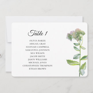 Invitation Fleurs de jardin campagnard. Plans de table de mar