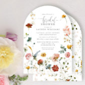 Invitation Fleurs de jardin Fête des mariées de script botani