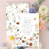 Invitation Fleurs de jardin Fête des mariées de script botani