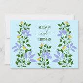 Invitation Fleurs de Jardin Mint Merci Mariage (Dos)
