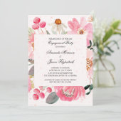 Invitation Fleurs de jardin Partie d'engagement (Debout devant)