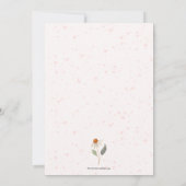 Invitation Fleurs de jardin Partie d'engagement (Dos)