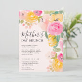 Invitation Fleurs de jardin romantiques printemps mère jour (Debout devant)