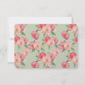 Invitation Fleurs de Jardin rose Aquarelle enregistrer la dat (Dos)