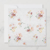 Invitation Fleurs de Jardin Roses Vides Fête des mariées de c (Dos)