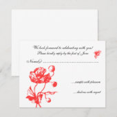 Invitation Fleurs de Jardin RSVP (Devant / Derrière)