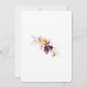 Invitation Fleurs de jardin Script botanique 90e anniversaire (Dos)