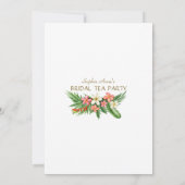 Invitation Fleurs de jardin tropicales luxuriantes Fête de th (Dos)