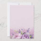 Invitation Fleurs de Jardin violet et rose 16e anniversaire (Dos)