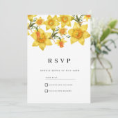 Invitation Fleurs de jonquille dorée de printemps botanique R (Debout devant)