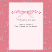 Invitation Fleurs de la ceinture rose d'Adieu pour femmes