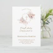 Invitation Fleurs de la première sainte communion (Debout devant)